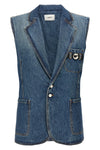 delavé cotton denim vest
