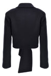 corone short jacket in double camel drap