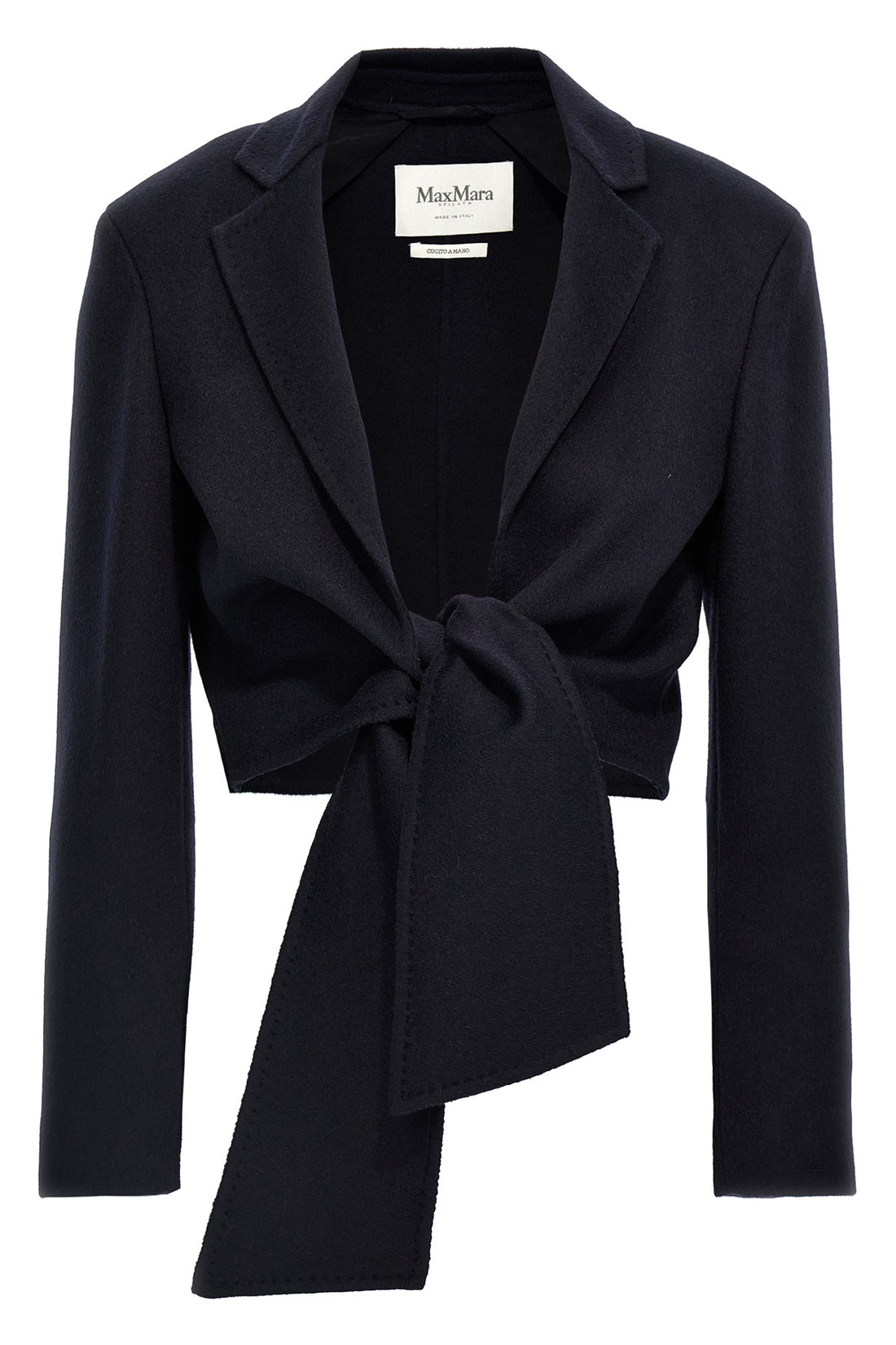 MAX MARA 44 corone short jacket in double camel drap