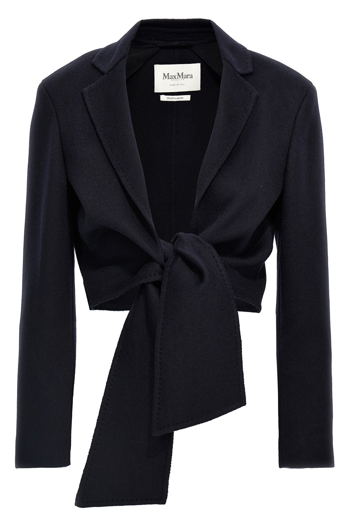 corone short jacket in double camel drap