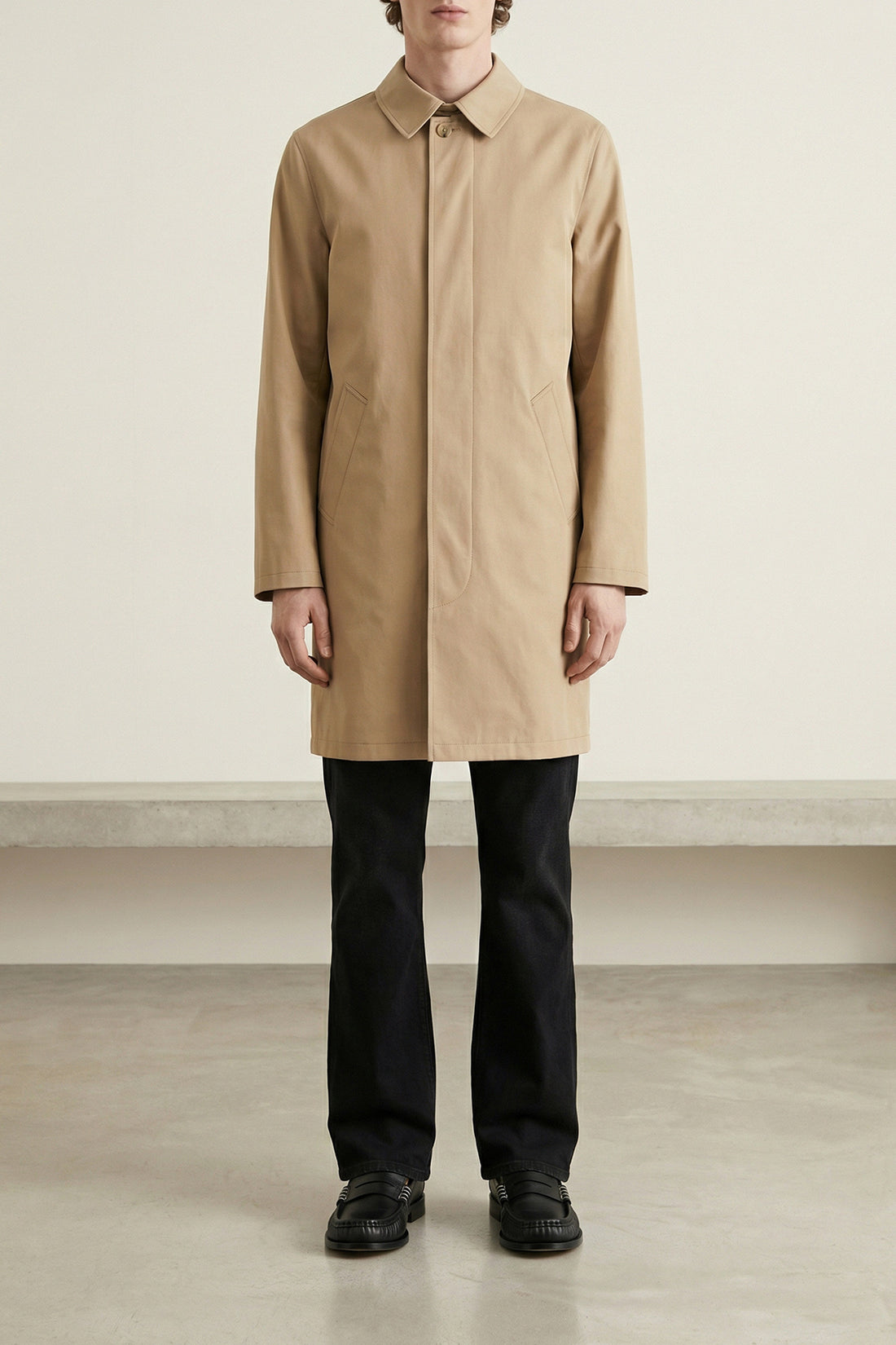 A.P.C. M mac ville trench coat in water-repellent cotton gabardine