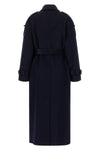 the elisabetta franchi pure wool coat defines an enveloping and structured silho