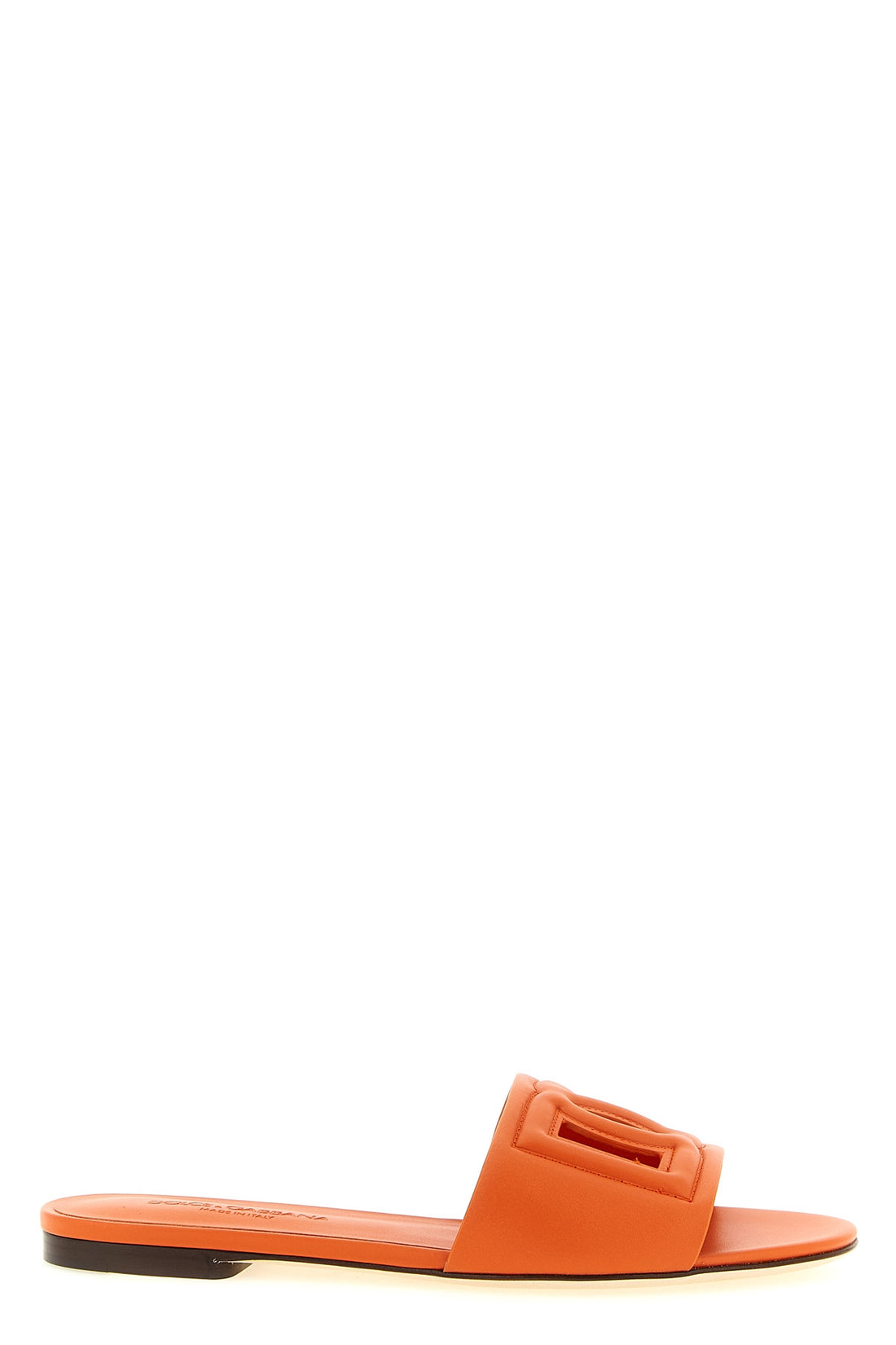 DOLCE &amp; GABBANA 36 bianca slide made of calfskin