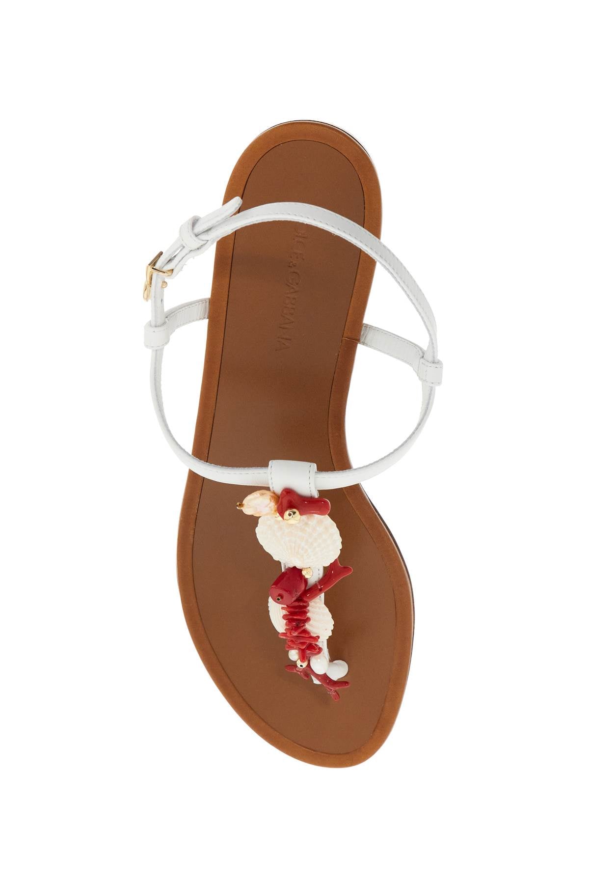 &quot;nappa flip-flops with coral