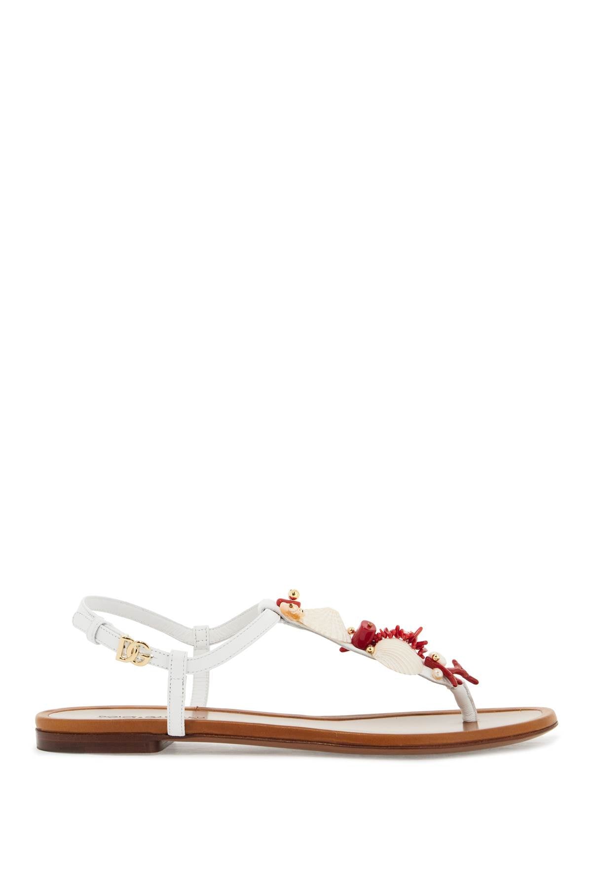 &quot;nappa flip-flops with coral