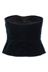 strapless velvet top
