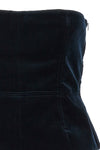 strapless velvet top