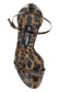 leopard print glossy leather sandals