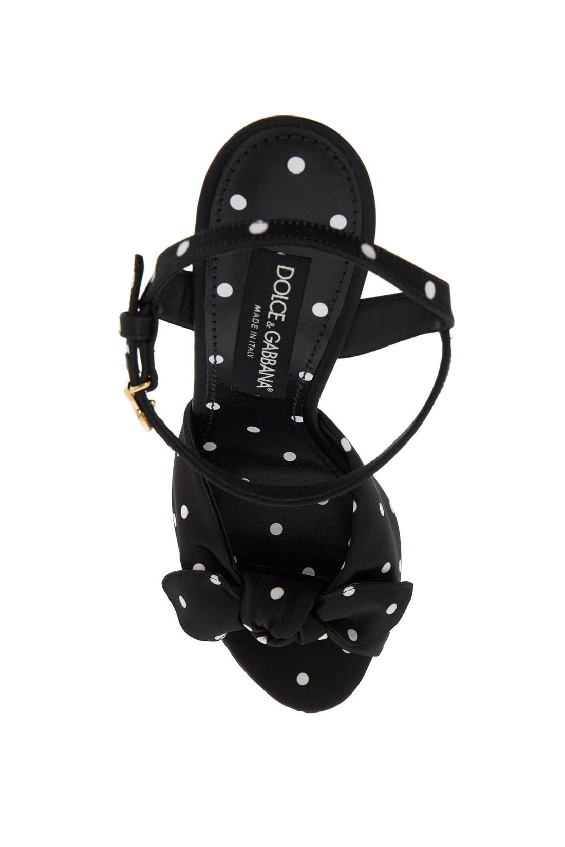 &quot;keira polka dot satin platform sandals