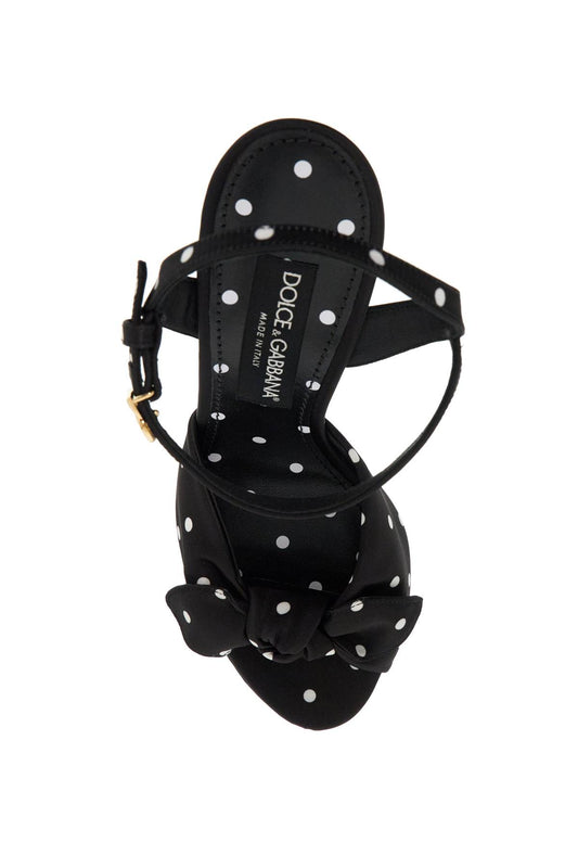 "keira polka dot satin platform sandals