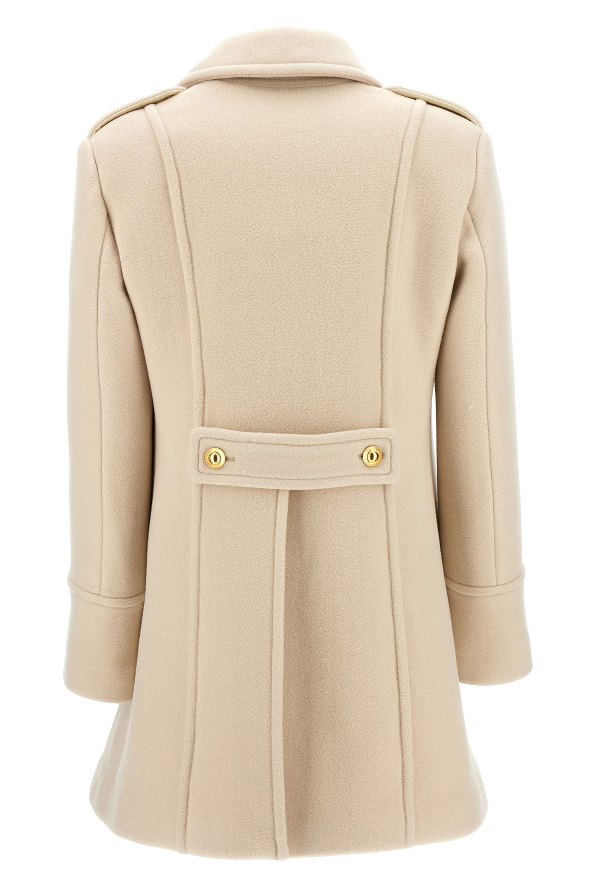 single-breasted wool and cashmere coat