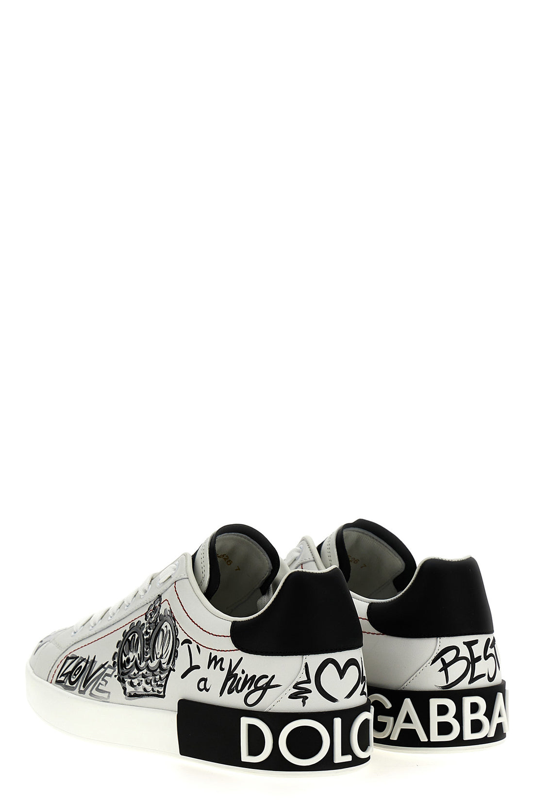 DOLCE &amp; GABBANA 45 portofino leather sneakers