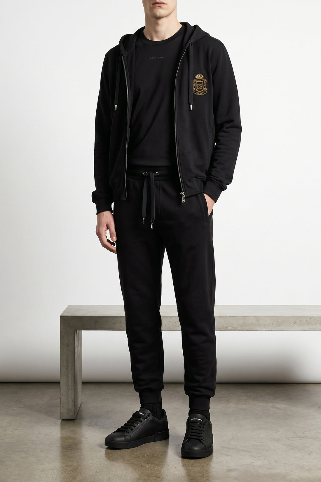 DOLCE &amp; GABBANA 40 portofino leather sneakers