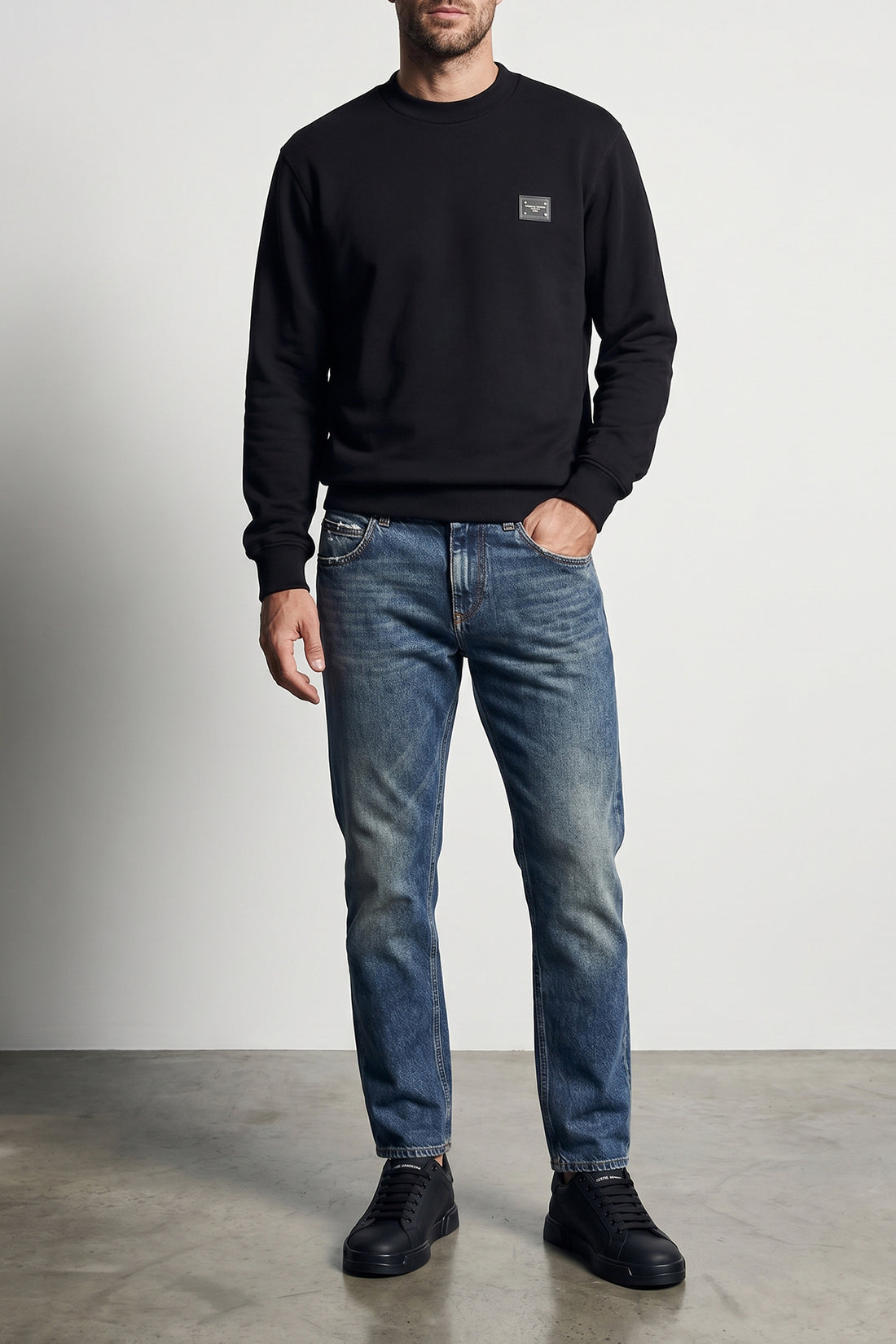 DOLCE &amp; GABBANA 40 portofino low-top leather sneakers