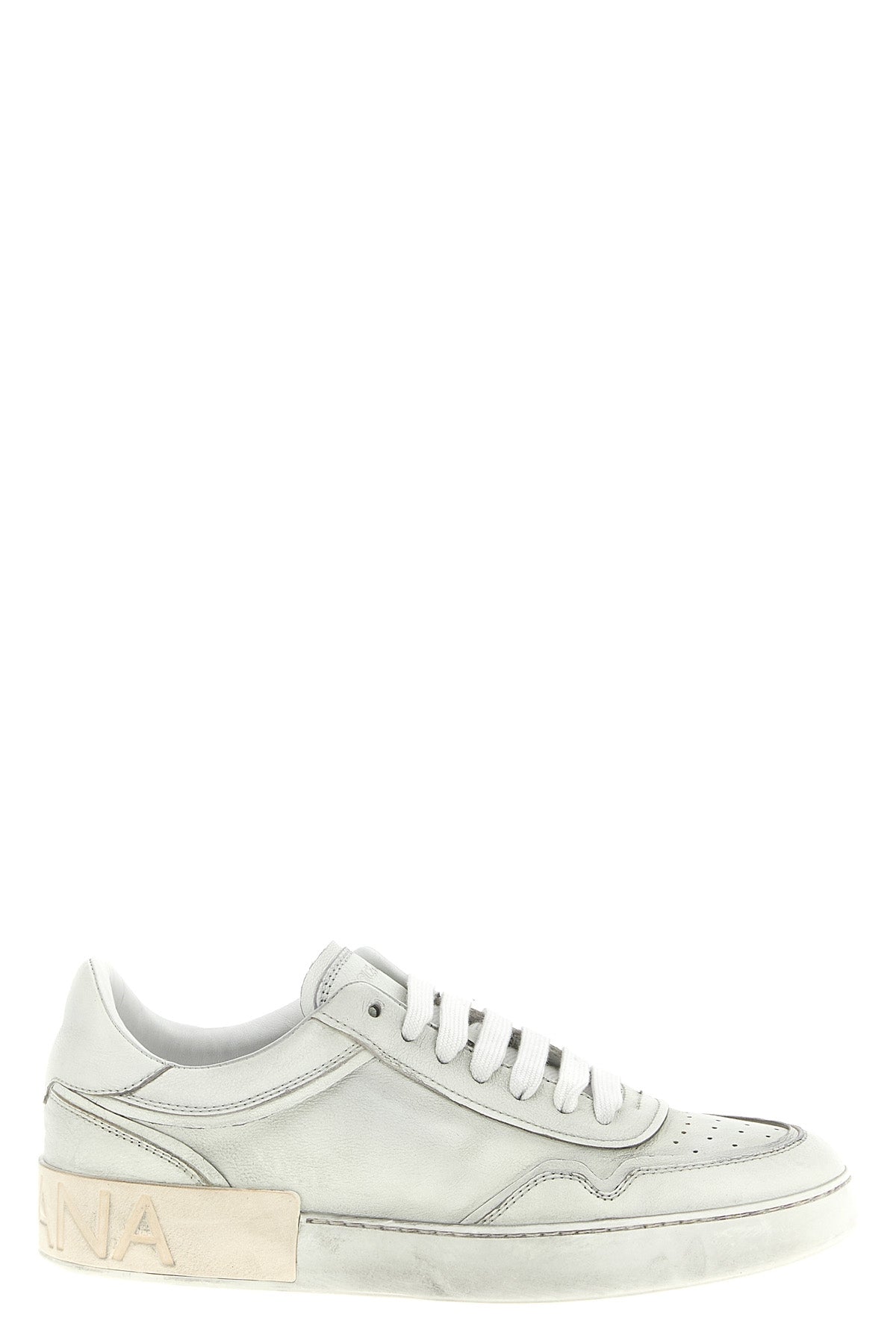 portofino used-effect calf leather sneakers