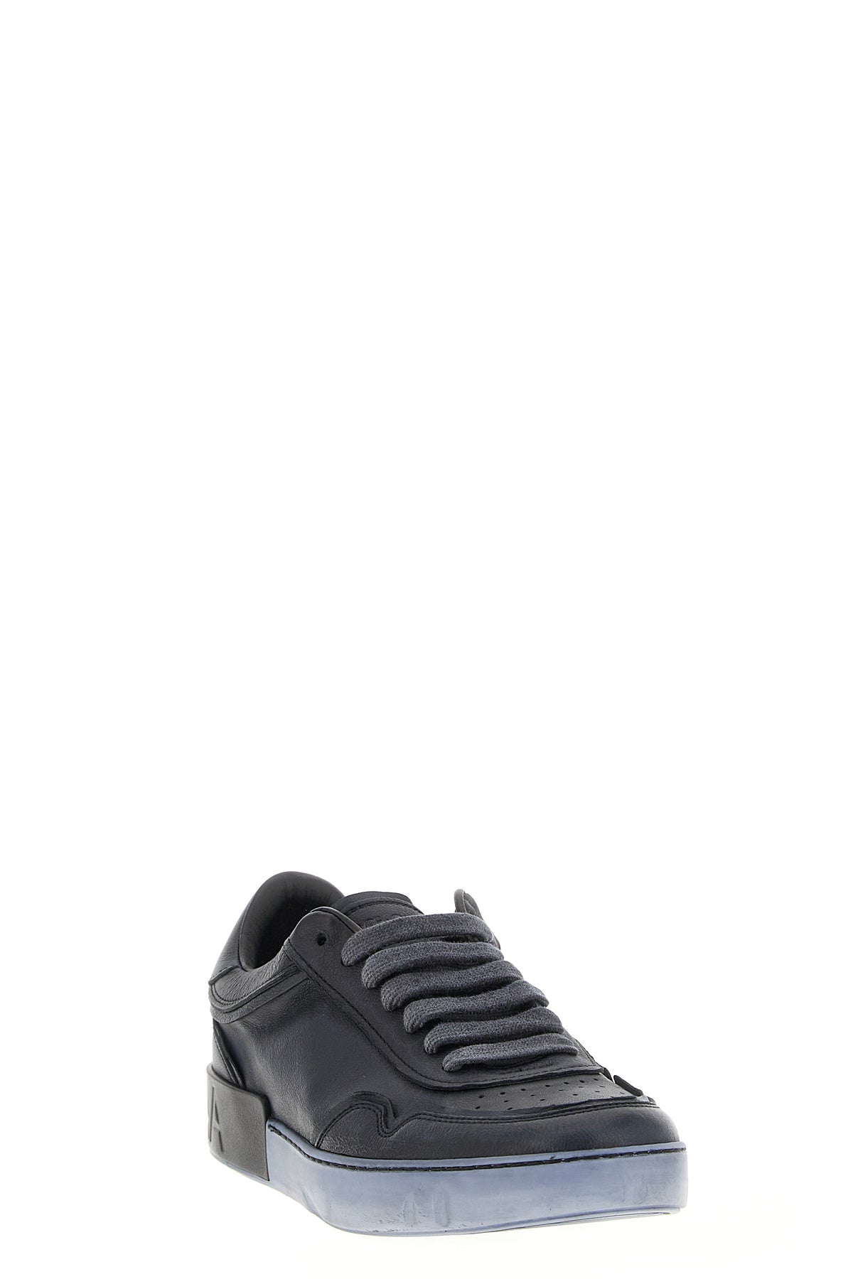 portofino used-effect calf leather sneakers