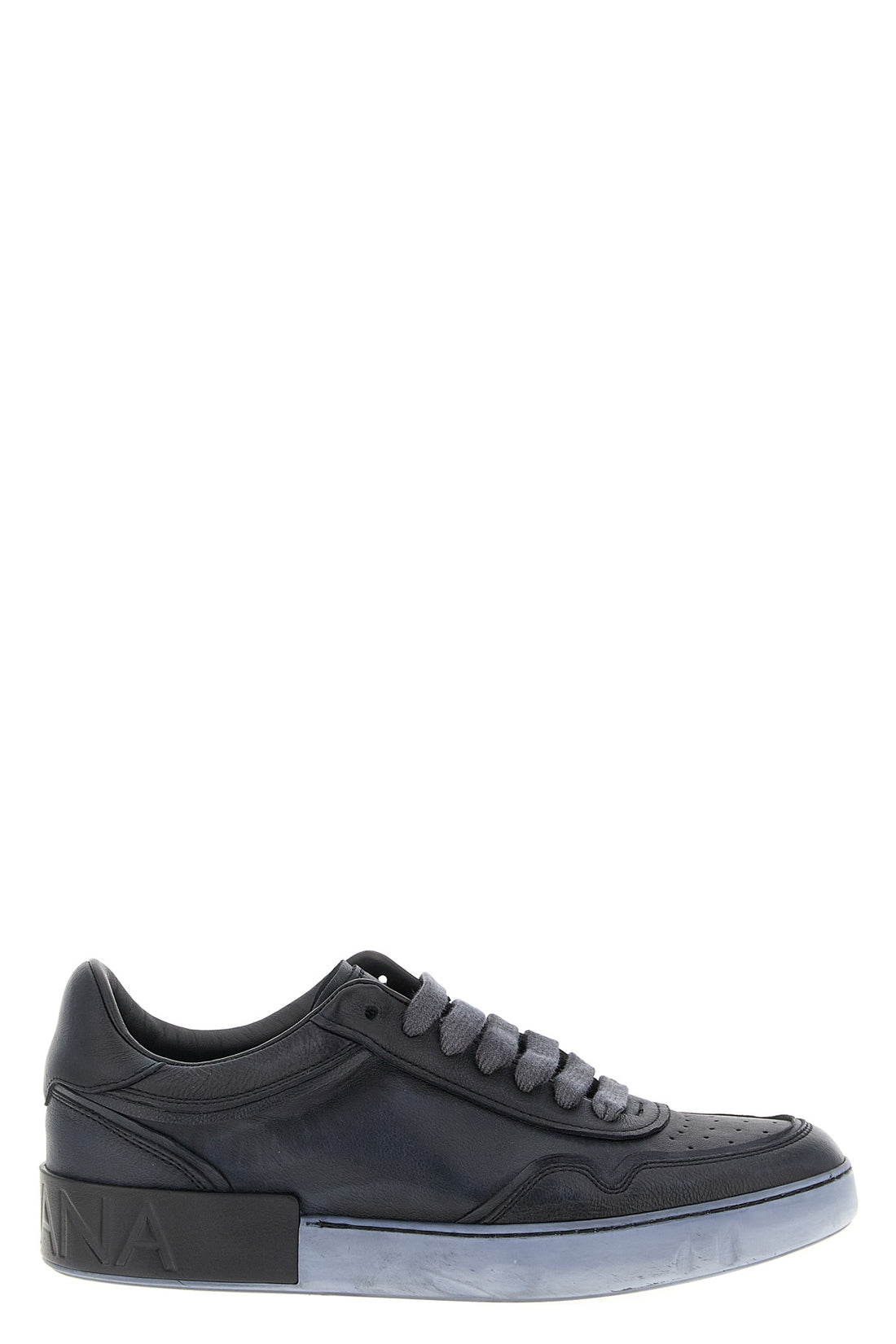 DOLCE &amp; GABBANA 40 portofino used-effect calf leather sneakers