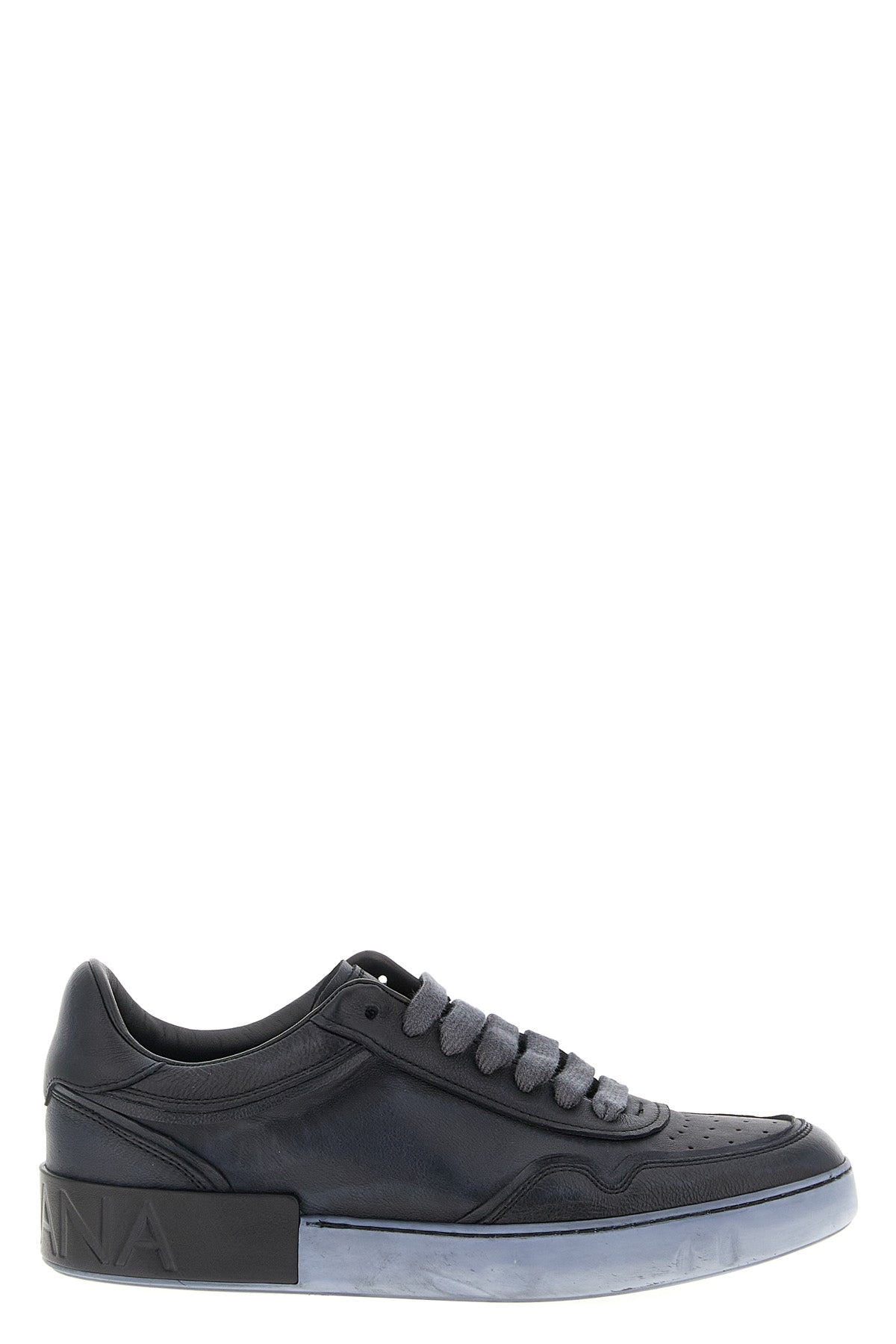portofino used-effect calf leather sneakers