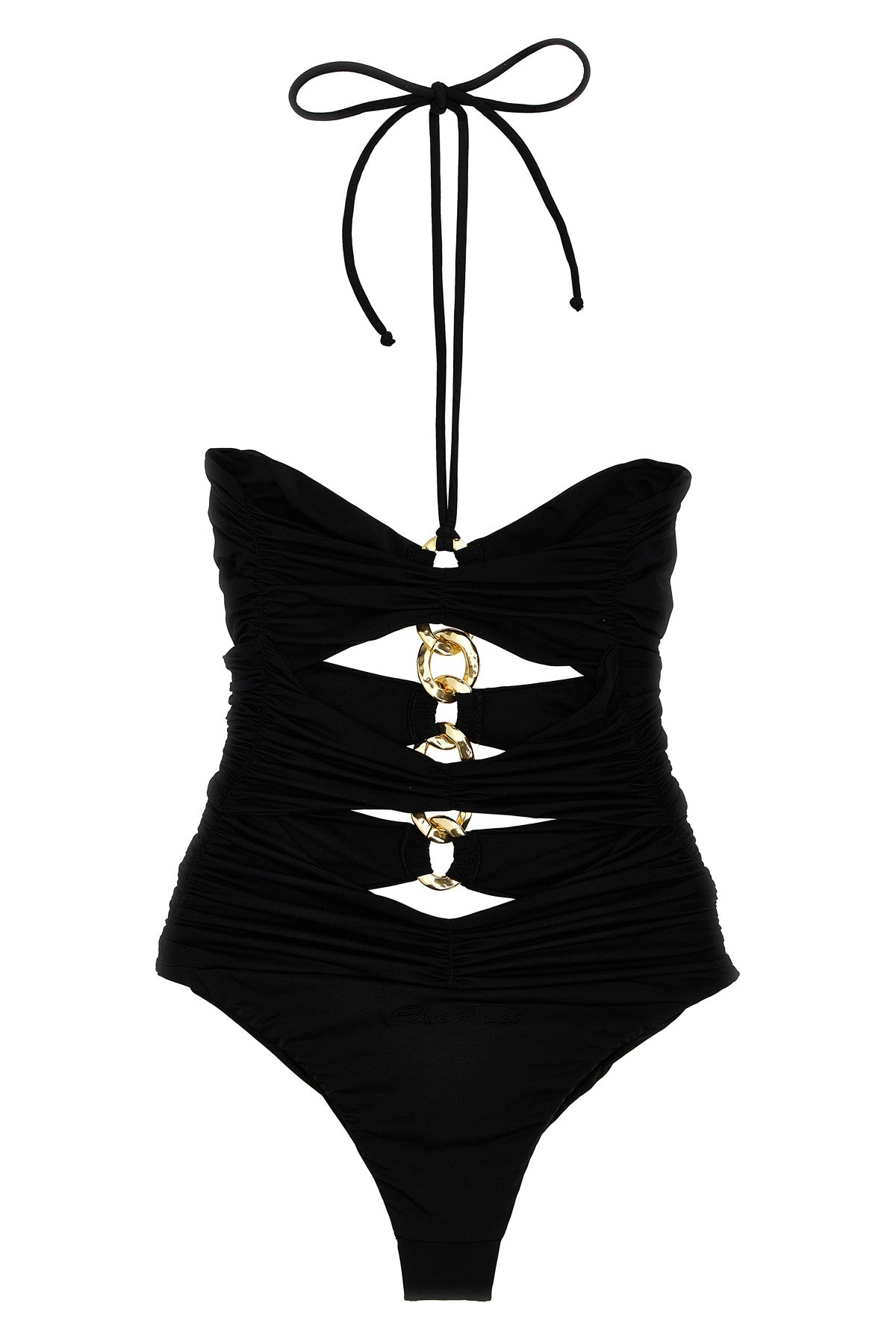 shiny lycra one-piece swimsuit