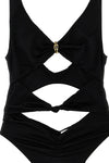 one-piece swimsuit in shiny lycra