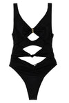 one-piece swimsuit in shiny lycra