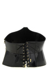 elisabetta franchi bustier belt redefines the silhouette through a rigorous tail