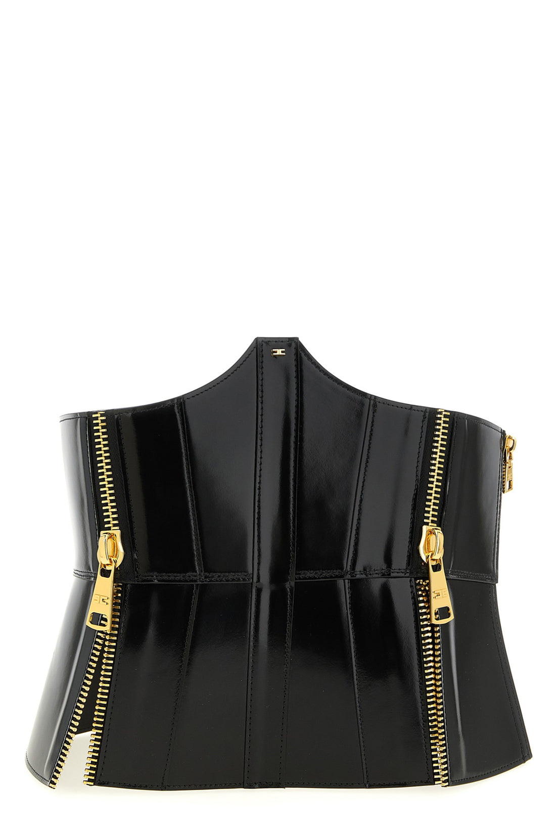 ELISABETTA FRANCHI 40 elisabetta franchi bustier belt redefines the silhouette through a rigorous tail