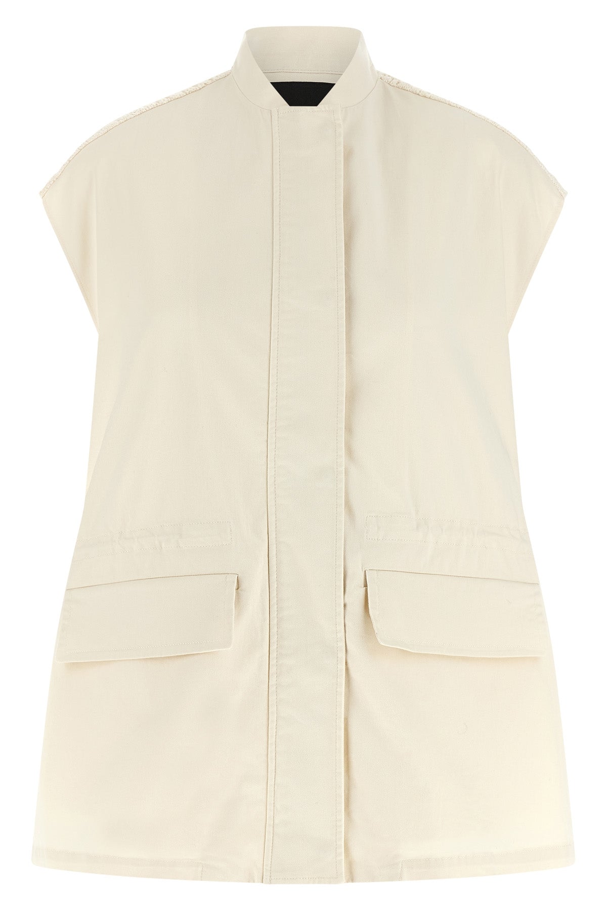 cotton gabardine vest