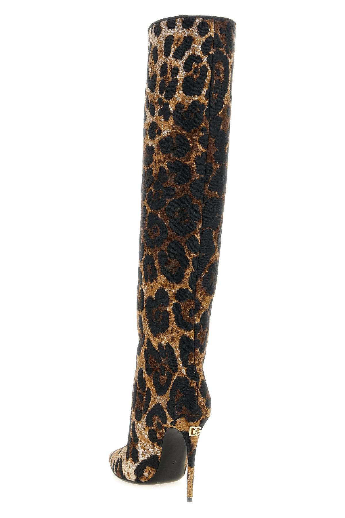 dolce & gabbana high boots redefine animal aesthetics through precious jacquard