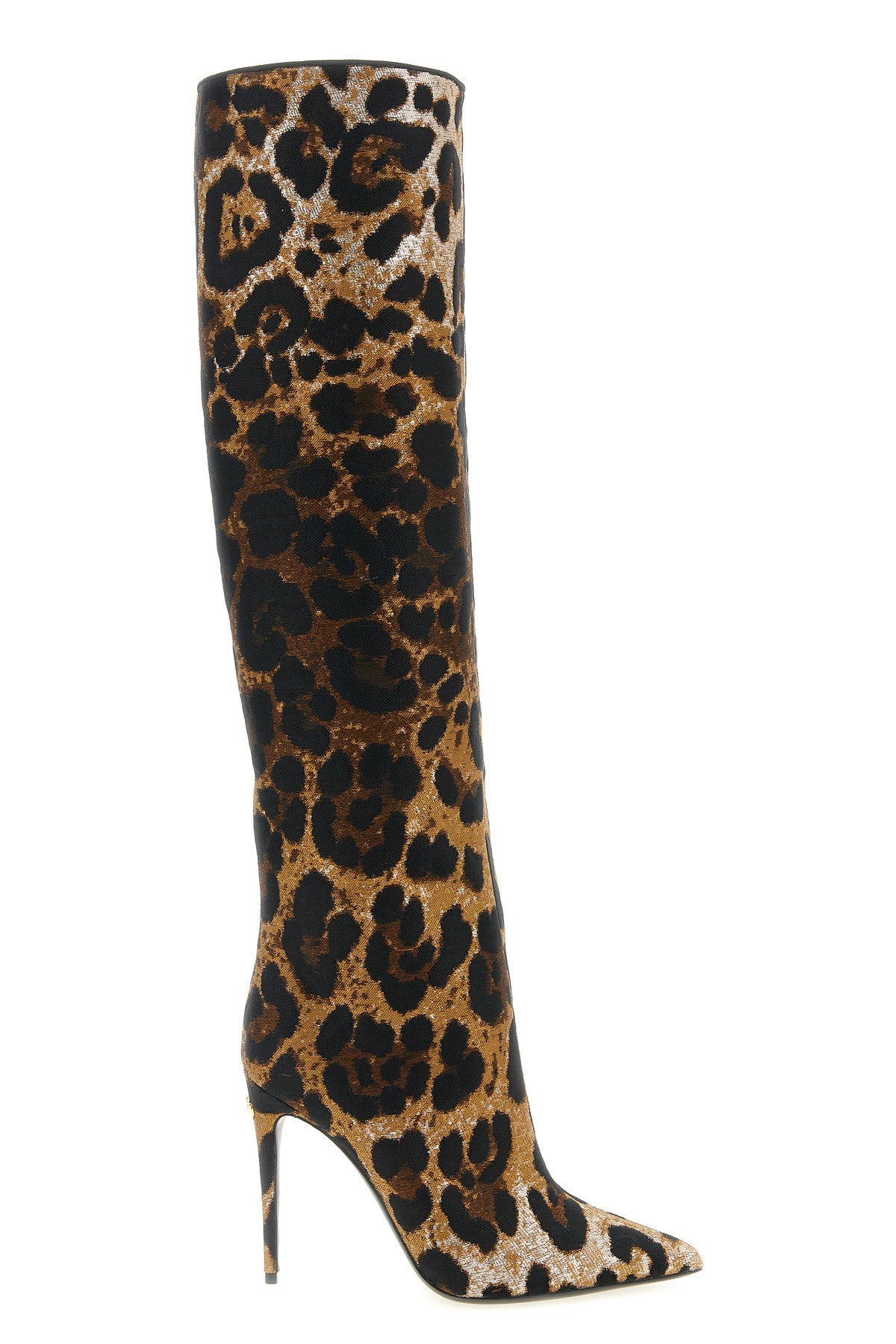 dolce & gabbana high boots redefine animal aesthetics through precious jacquard
