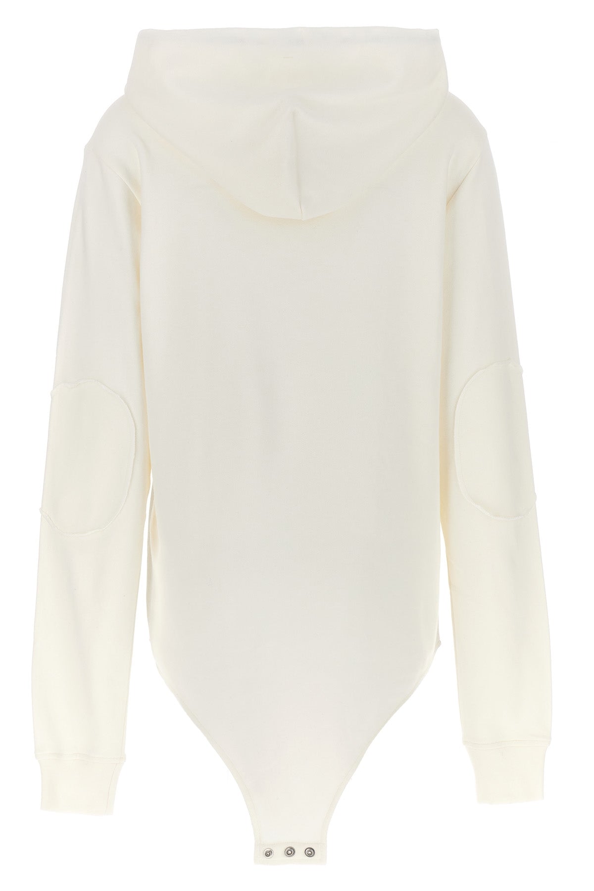 champion x rick owens hooded bodysuit   in cotton sweatshirt fabric