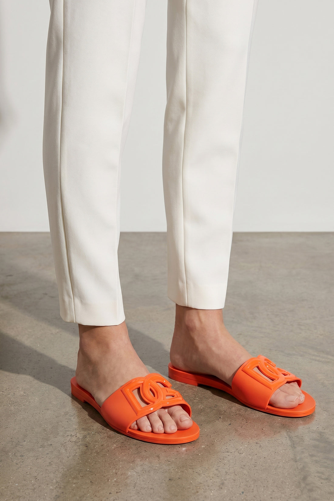 DOLCE &amp; GABBANA 36 bianca rubber slides