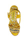 maiolica embroidered wedge sandals