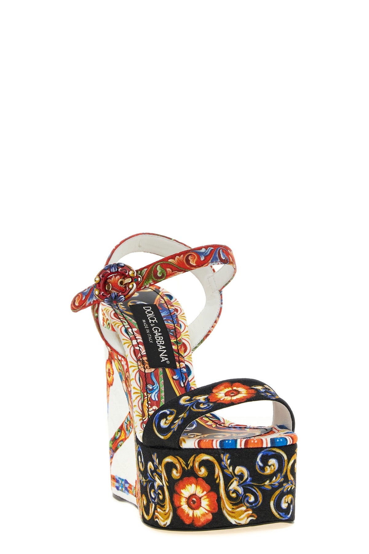 dolce & gabbanas keira sandals in precious brocade stand out for their iconic