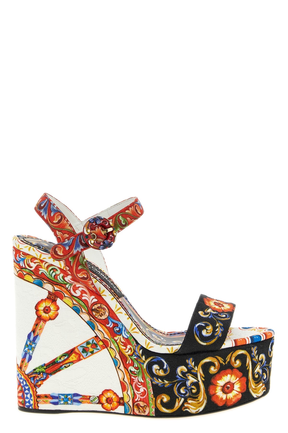 dolce & gabbanas keira sandals in precious brocade stand out for their iconic