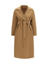 long robe coat in wool, cashmere and silk