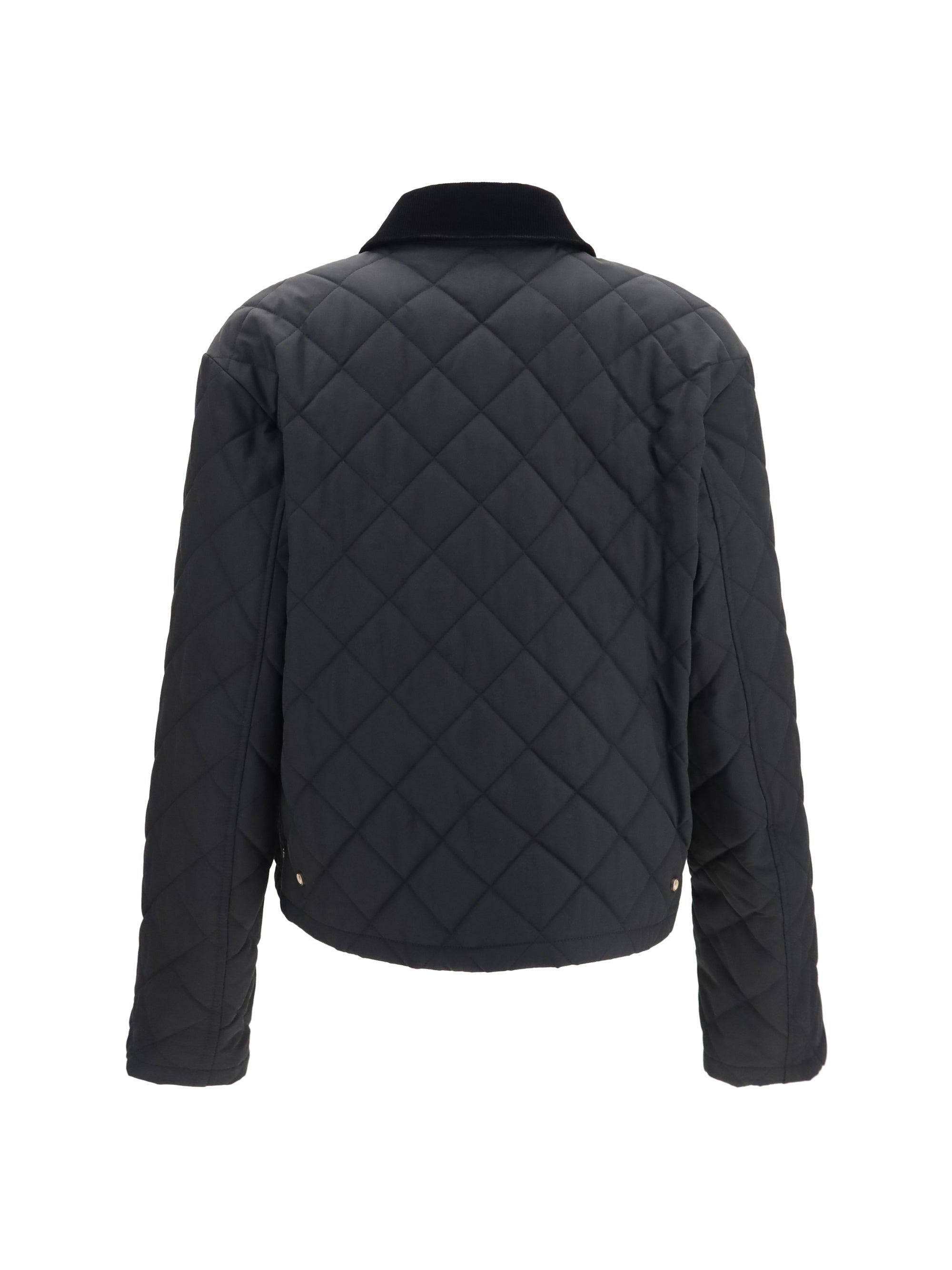 padded jacket with gancini buckles