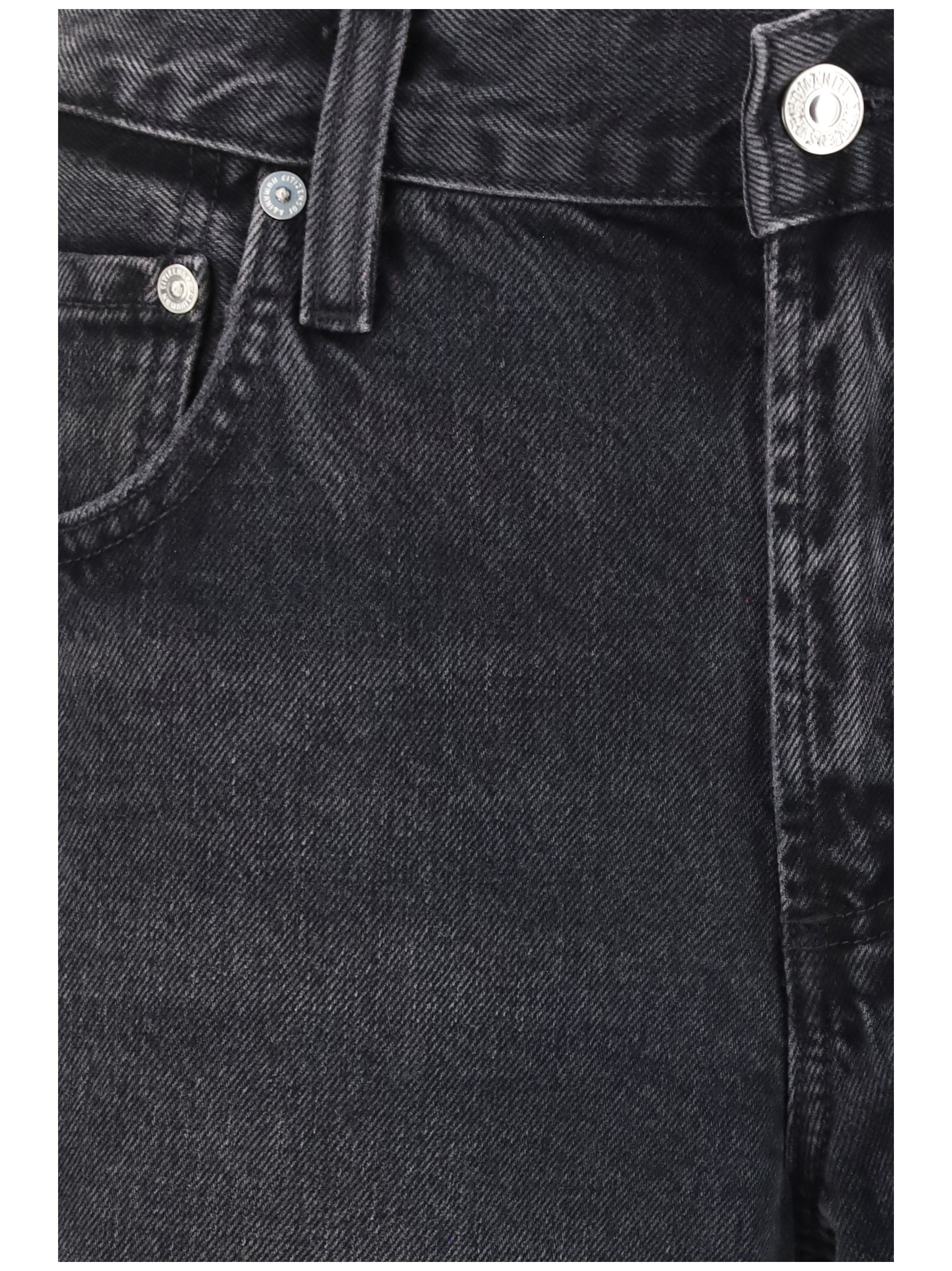 wide-leg denim jeans