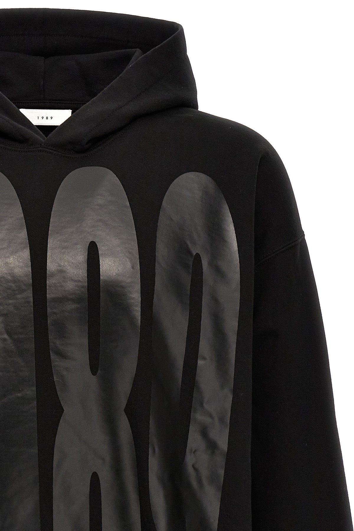 1989 faded logo cotton hoodie