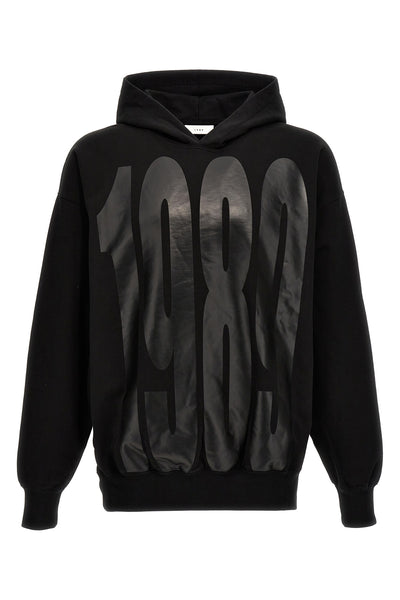 1989 faded logo cotton hoodie