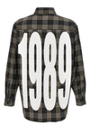 check-print cotton flannel shirt