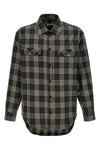 check-print cotton flannel shirt