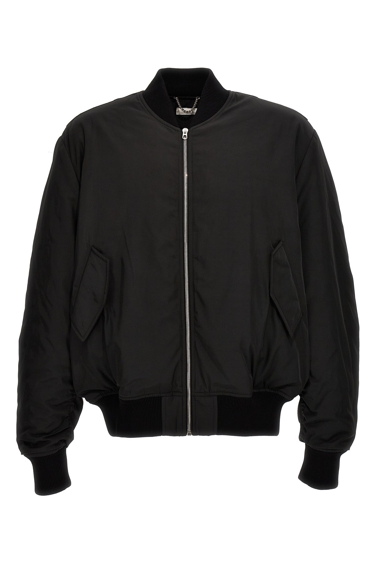 padded nylon bomber jacket
