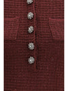 textured knit mini dress with statement buttons