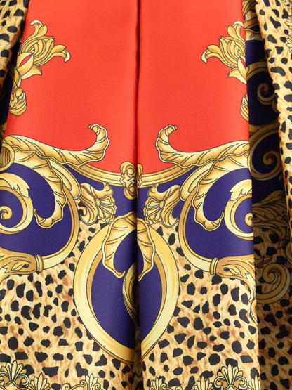 VERSACE 40 silk-blend duchesse mini skirt
