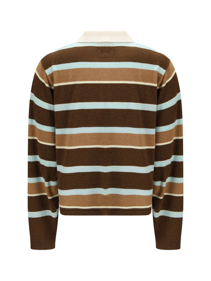 GUEST IN RESIDENCE L rugby cropped striped jumper 