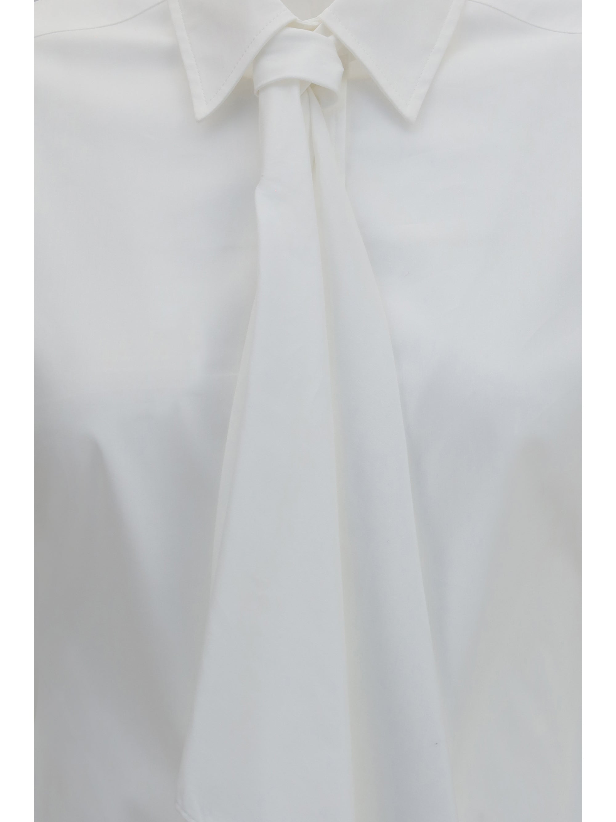cotton blend shirt with tie
