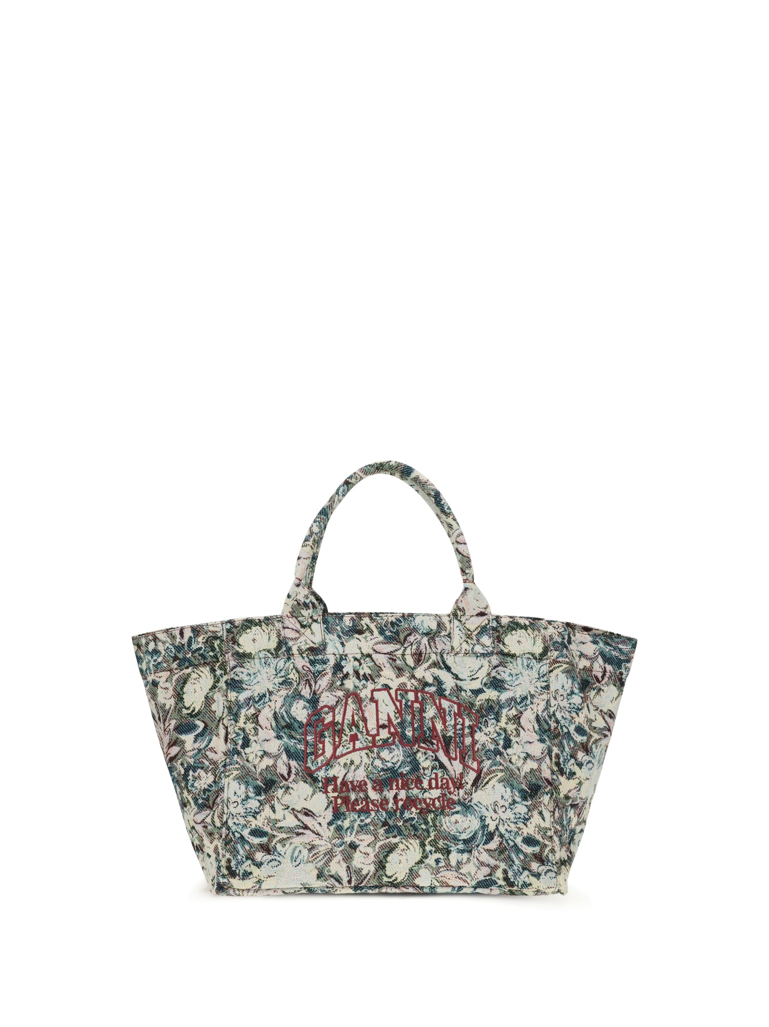 GANNI OS tapestry xxl tote bag