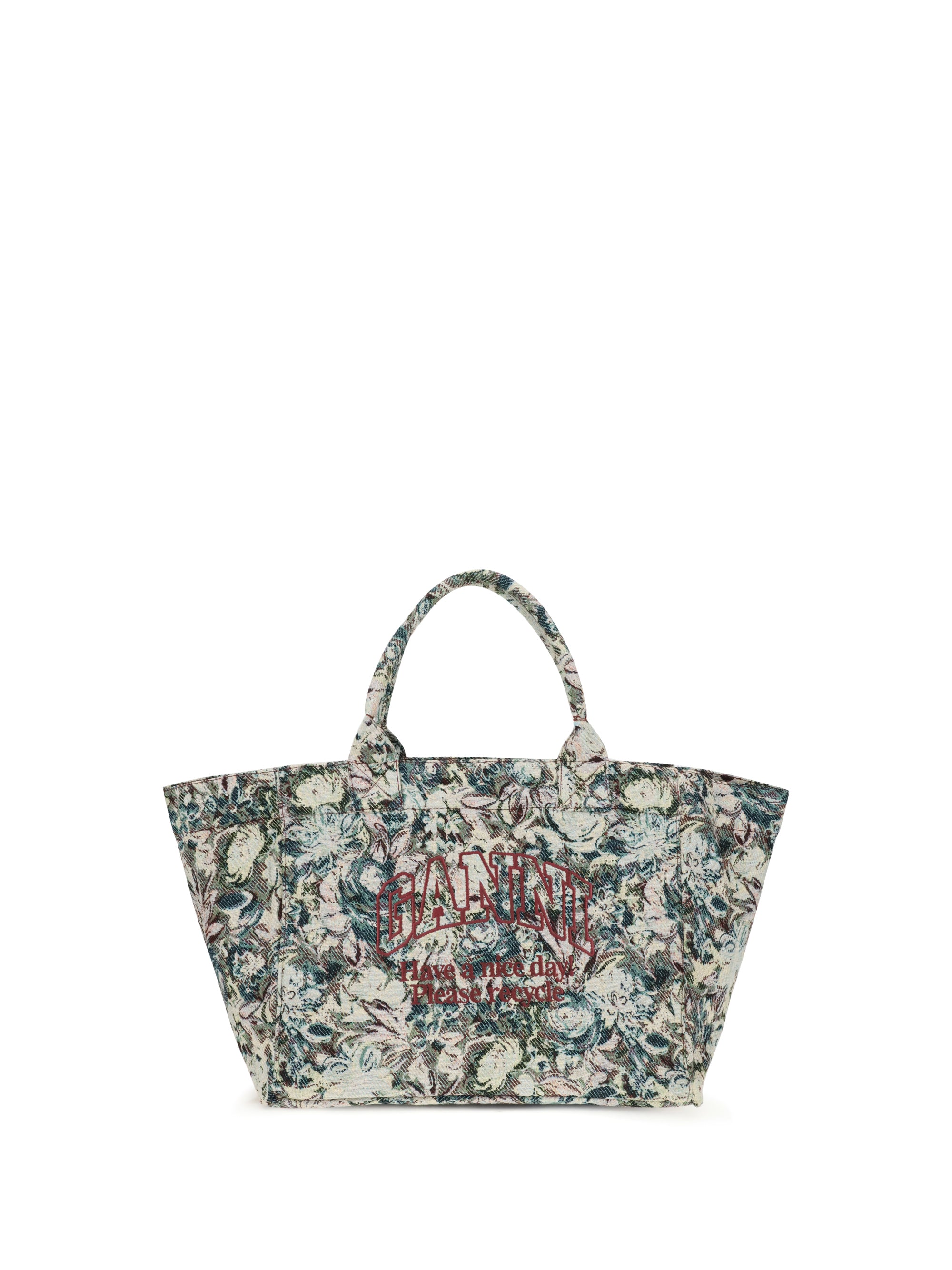GANNI OS tapestry xxl tote bag