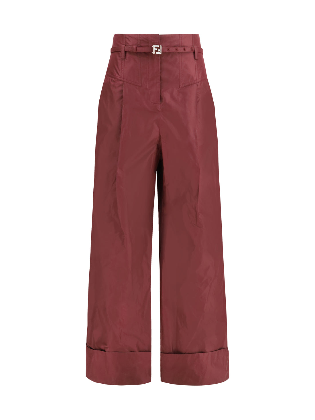 FENDI 40 taffeta silk trousers 